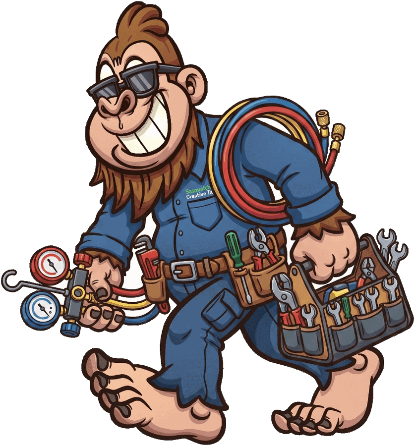 Sasquatch Creative hvac contractors mascot